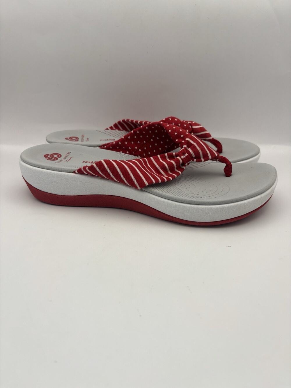 Clarks Cloudsteppers Arla Glison Red Sandals Women Size 9